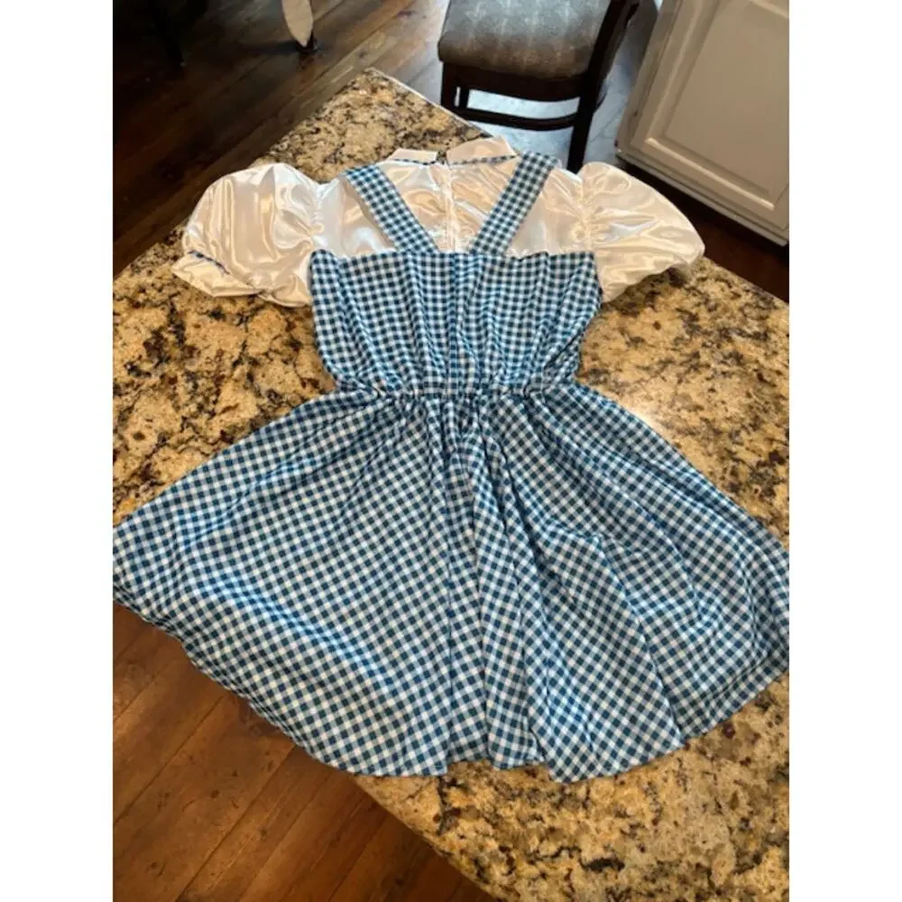 Dorothy Costume Dress & Hairbows Ribbon Girls 7 - 8 Wizard of Oz Rubies NWT - Picture 5 of 7